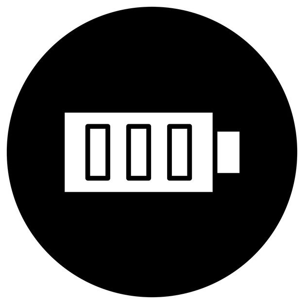 Ilustración del diseño del icono vectorial de la batería