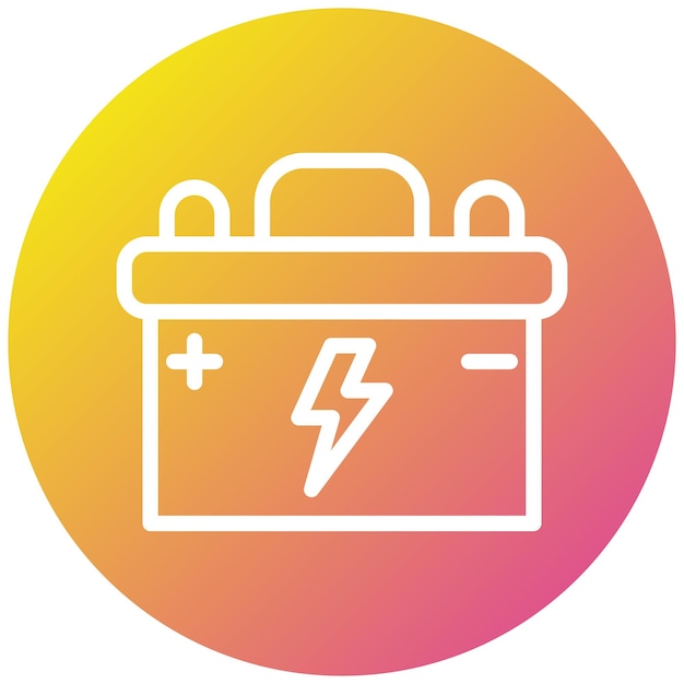 Ilustración del diseño del icono vectorial de la batería