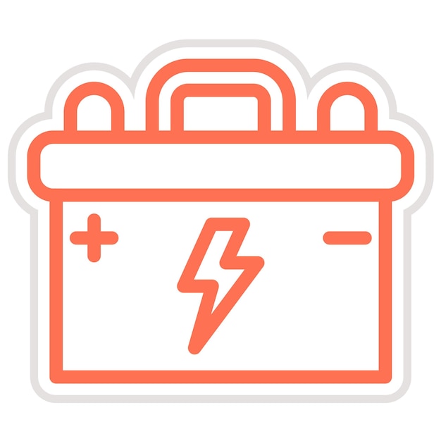 Ilustración del diseño del icono vectorial de la batería