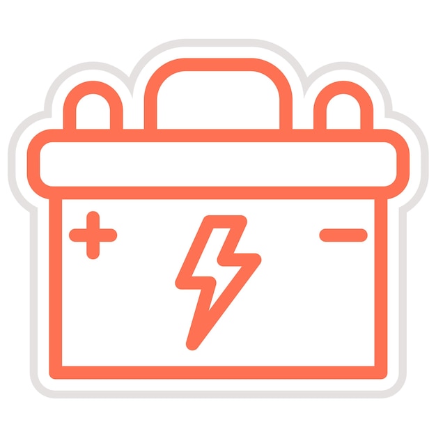 Ilustración del diseño del icono vectorial de la batería