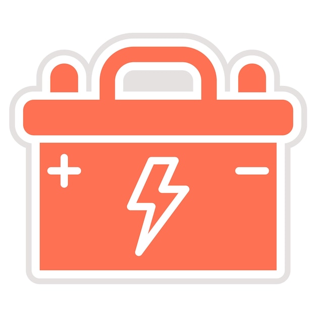 Ilustración del diseño del icono vectorial de la batería
