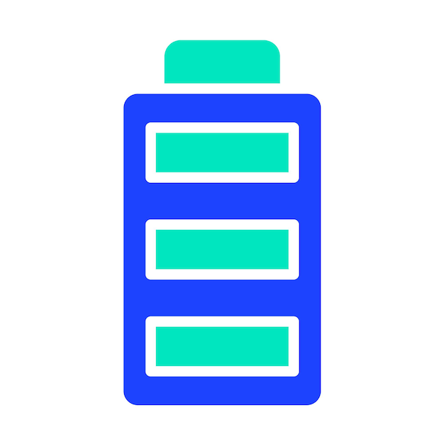 Ilustración del diseño del icono vectorial de la batería