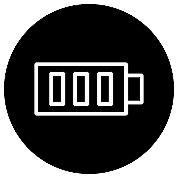 Ilustración del diseño del icono vectorial de la batería