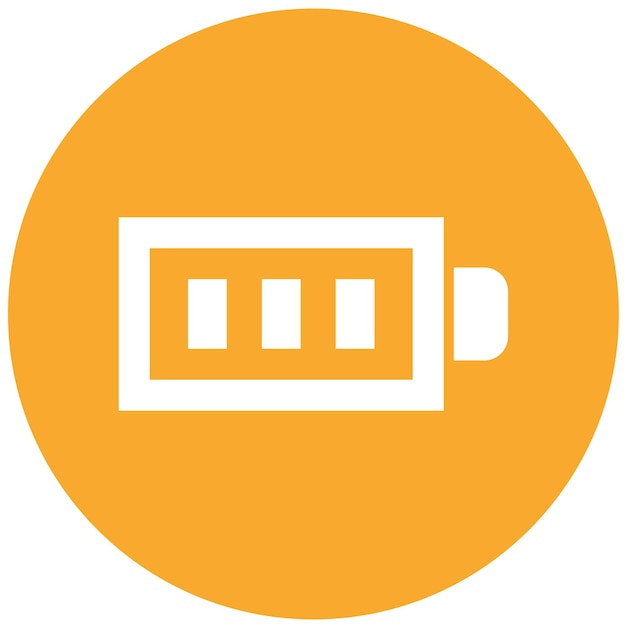 Ilustración del diseño del icono vectorial de la batería