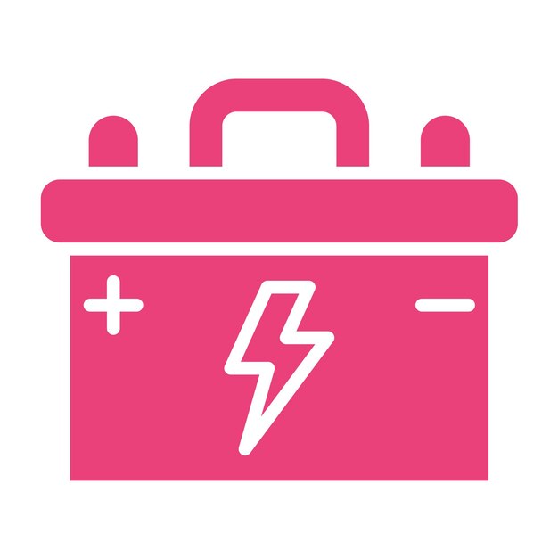 Ilustración del diseño del icono vectorial de la batería