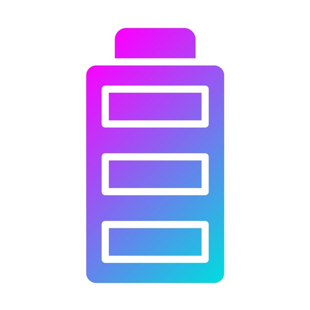 Ilustración del diseño del icono vectorial de la batería