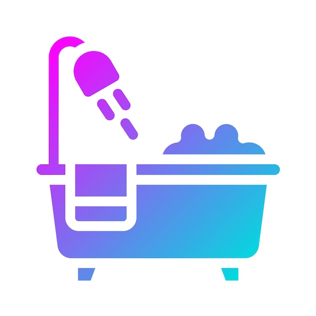 Ilustración del diseño del icono vectorial de Bathup