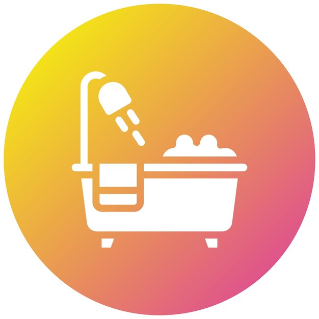 Ilustración del diseño del icono vectorial de Bathup