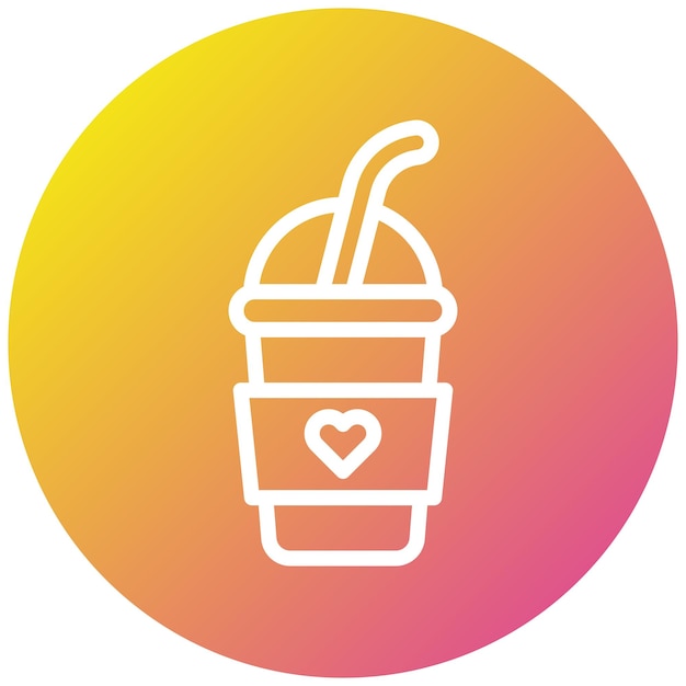 Ilustración del diseño del icono vectorial del batido