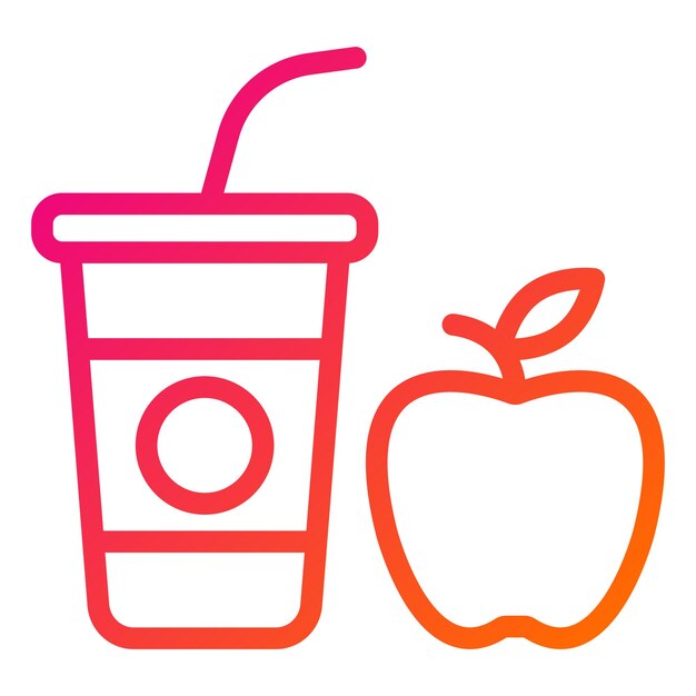 Ilustración del diseño del icono vectorial del batido