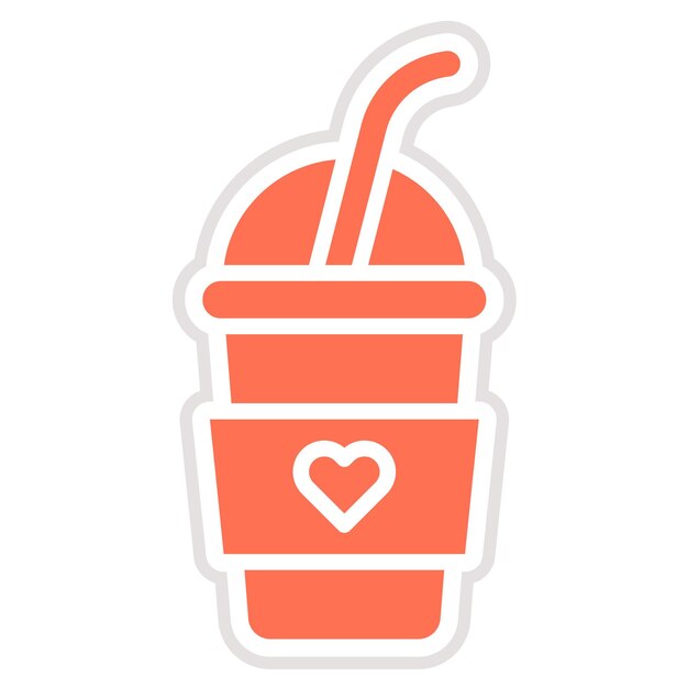 Ilustración del diseño del icono vectorial del batido