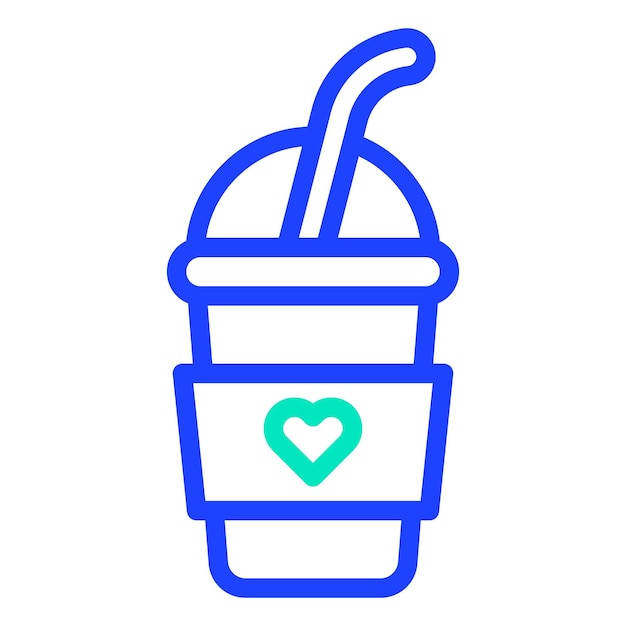 Ilustración del diseño del icono vectorial del batido