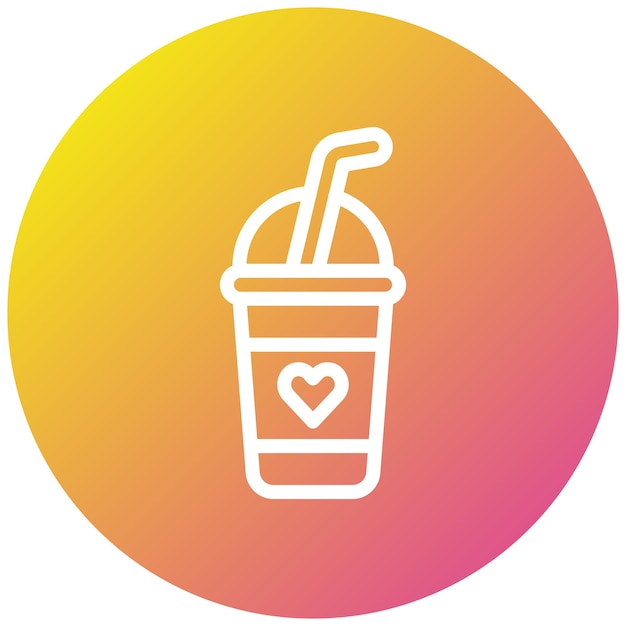 Ilustración del diseño del icono vectorial del batido
