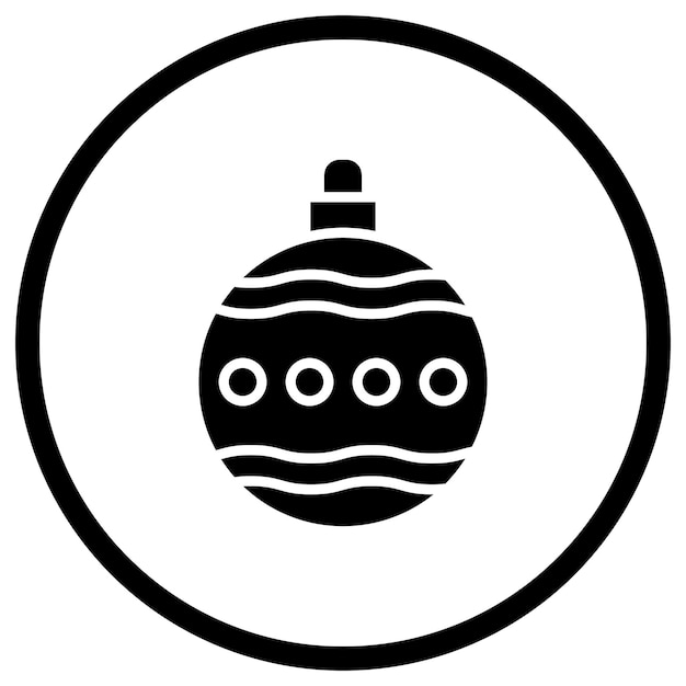 Ilustración del diseño del icono vectorial de Bauble