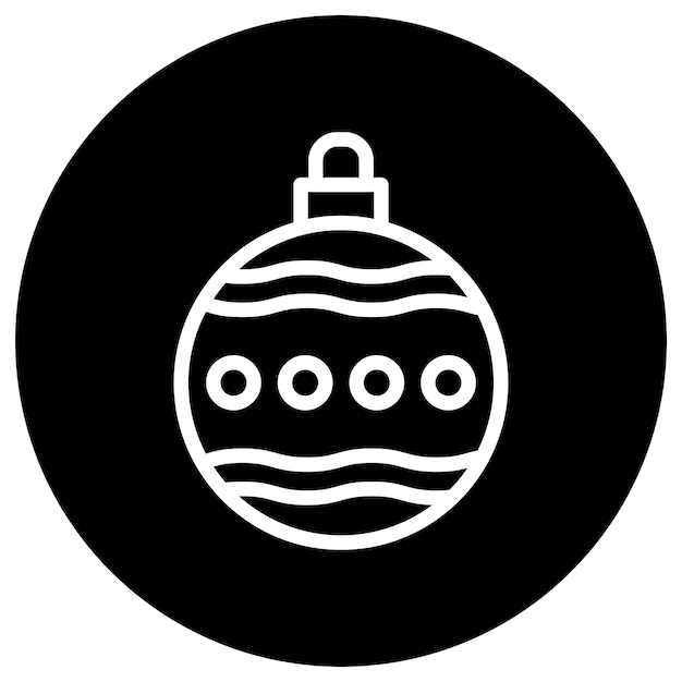 Ilustración del diseño del icono vectorial de Bauble