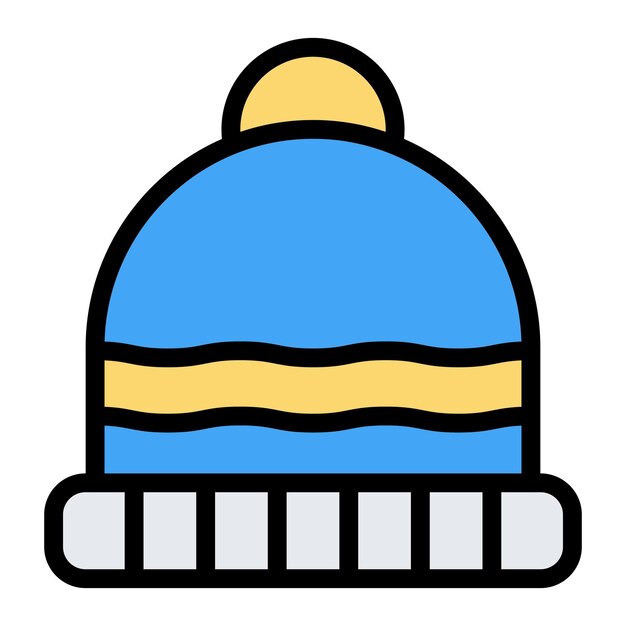 Ilustración del diseño del icono vectorial de Beanie