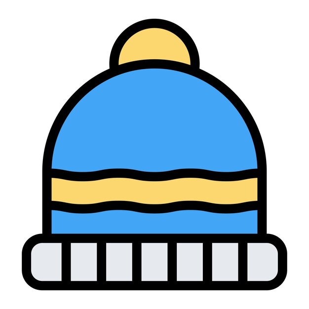 Vector ilustración del diseño del icono vectorial de beanie