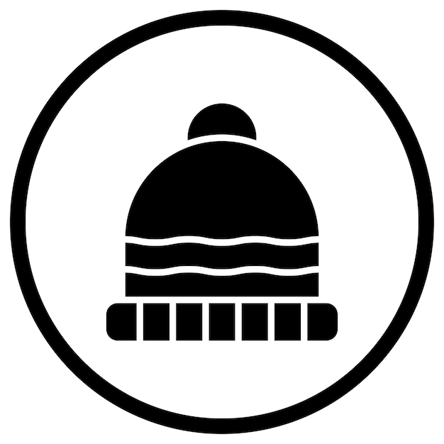 Ilustración del diseño del icono vectorial de Beanie