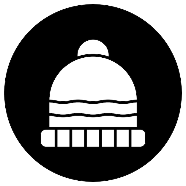 Ilustración del diseño del icono vectorial de Beanie