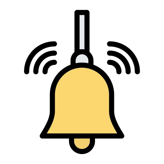 Ilustración del diseño del icono vectorial de Bell