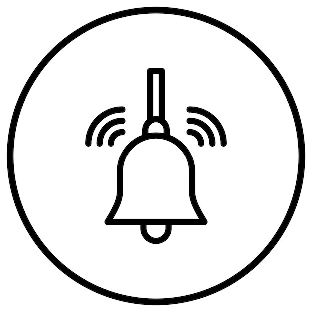 Ilustración del diseño del icono vectorial de Bell