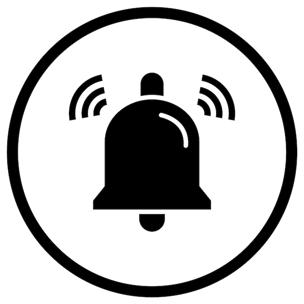 Ilustración del diseño del icono vectorial de Bell