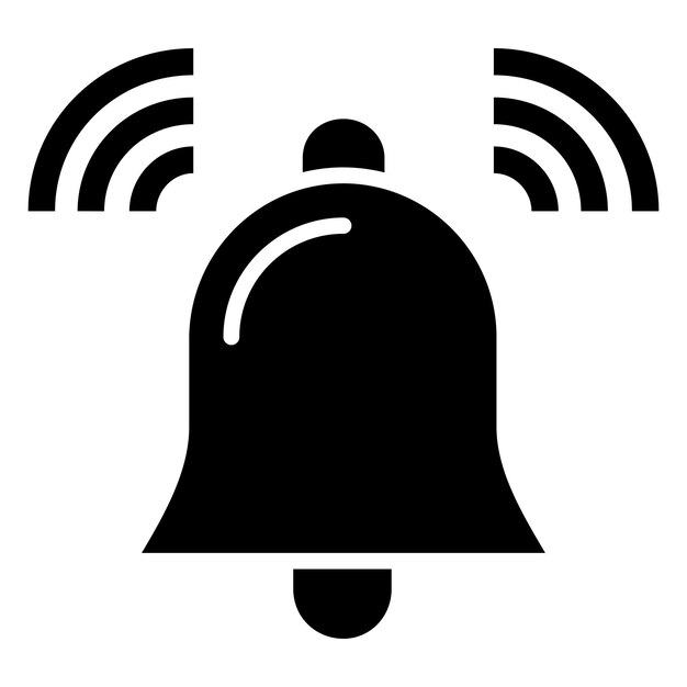 Ilustración del diseño del icono vectorial de Bell