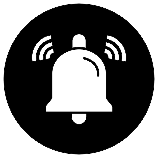 Ilustración del diseño del icono vectorial de Bell