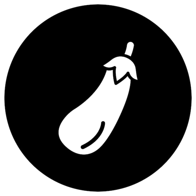 Ilustración del diseño del icono vectorial de la berenjena