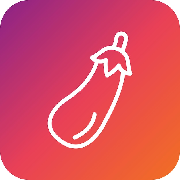 Ilustración del diseño del icono vectorial de la berenjena