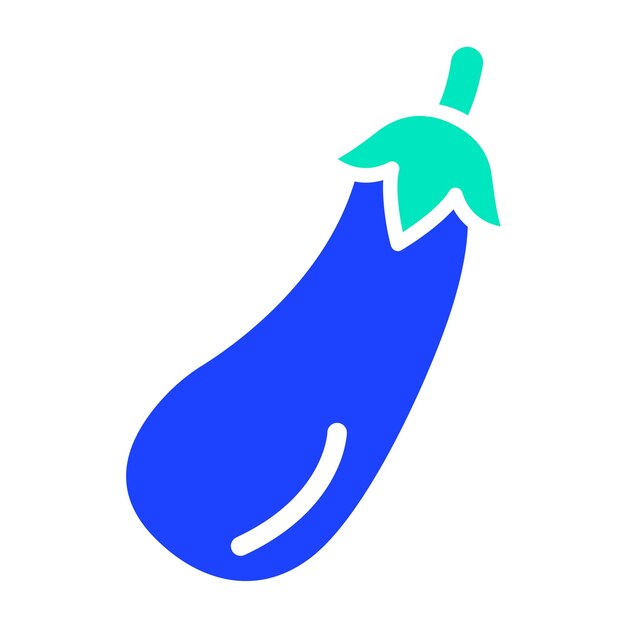 Ilustración del diseño del icono vectorial de la berenjena