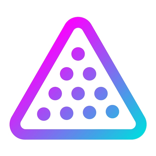 Ilustración del diseño del icono vectorial de billar