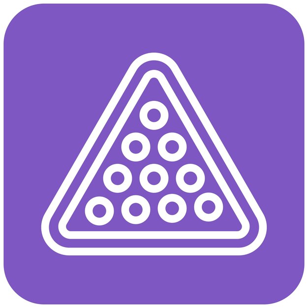 Ilustración del diseño del icono vectorial del billar