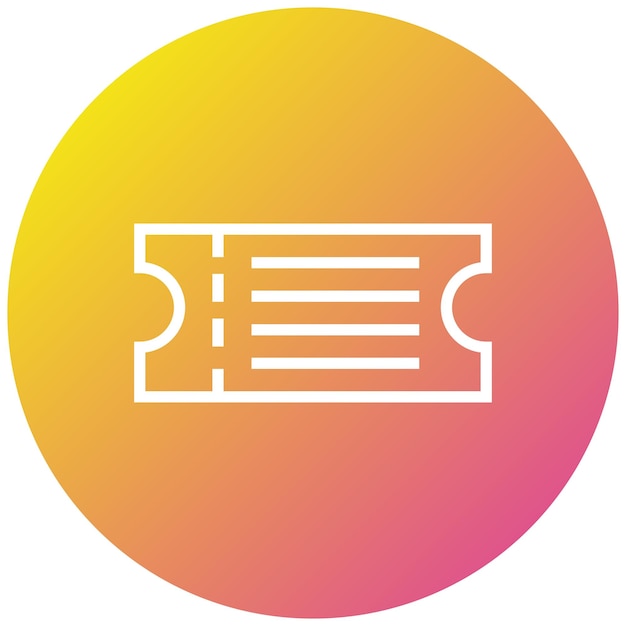 Ilustración del diseño del icono vectorial del billete de avión