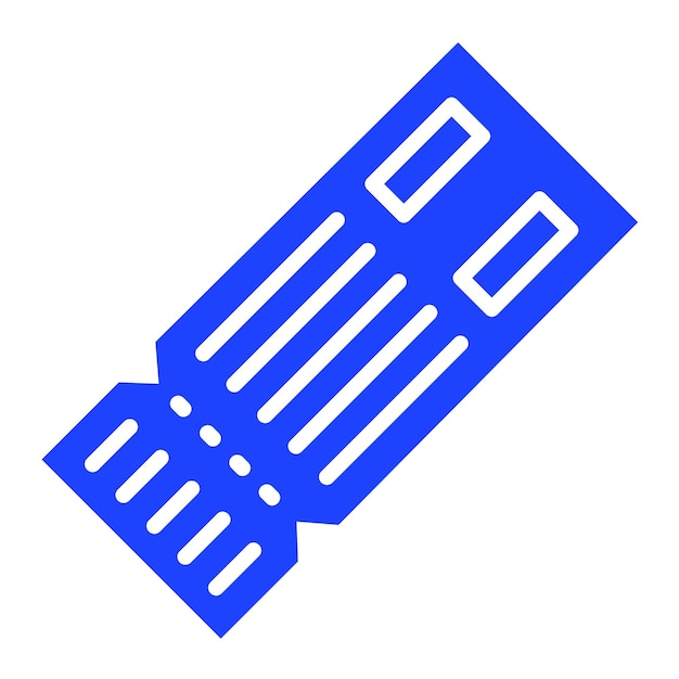 Ilustración del diseño del icono vectorial del billete de avión