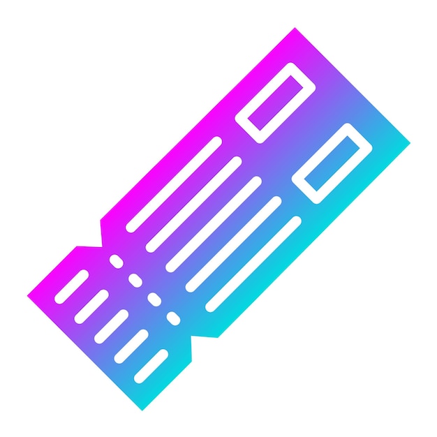 Ilustración del diseño del icono vectorial del billete de avión