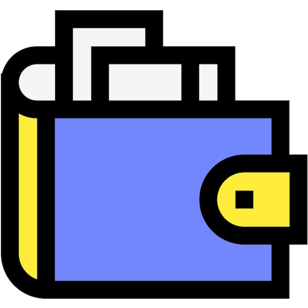 Ilustración del diseño del icono vectorial de la billetera