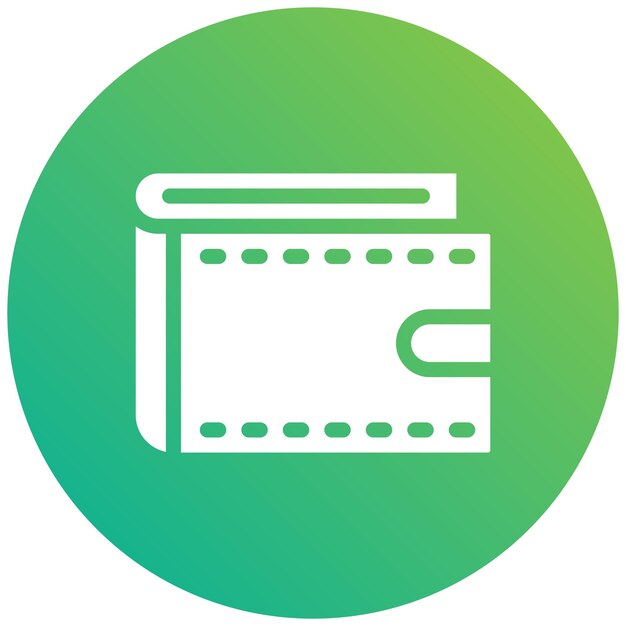 Ilustración del diseño del icono vectorial de la billetera