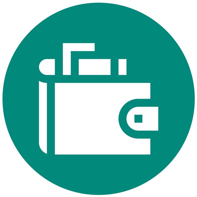 Ilustración del diseño del icono vectorial de la billetera