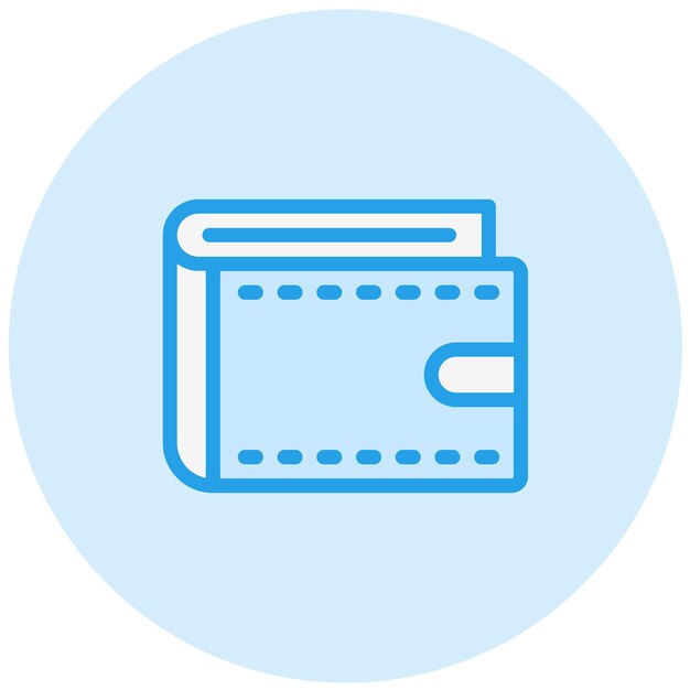 Ilustración del diseño del icono vectorial de la billetera