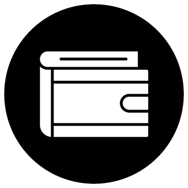 Ilustración del diseño del icono vectorial de la billetera