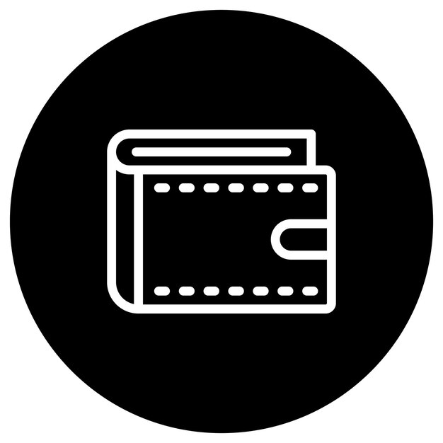 Ilustración del diseño del icono vectorial de la billetera