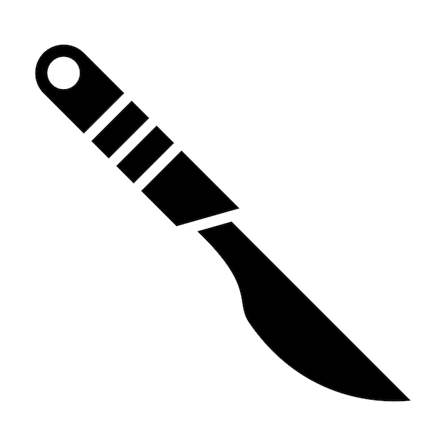 Ilustración del diseño del icono vectorial del bisturí