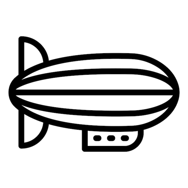 Vector ilustración del diseño del icono vectorial de blimp