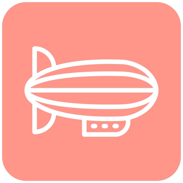 Ilustración del diseño del icono vectorial de Blimp