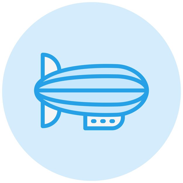 Ilustración del diseño del icono vectorial de Blimp