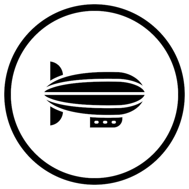 Ilustración del diseño del icono vectorial de Blimp