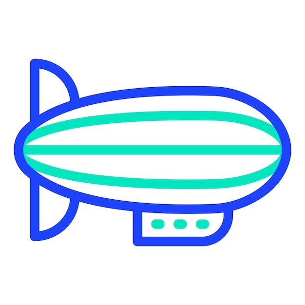 Ilustración del diseño del icono vectorial de Blimp