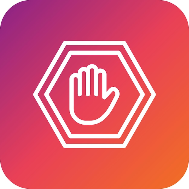 Ilustración del diseño del icono vectorial del bloque de anuncios