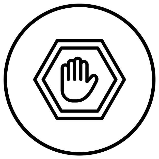 Ilustración del diseño del icono vectorial del bloque de anuncios